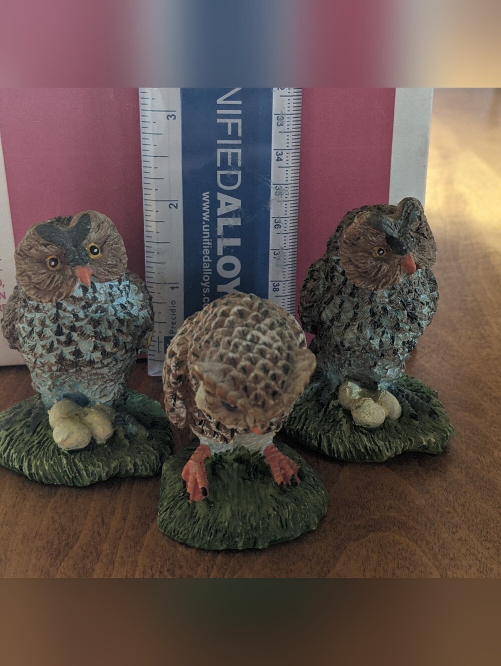 🦉Rustic Owl Figurine Trio